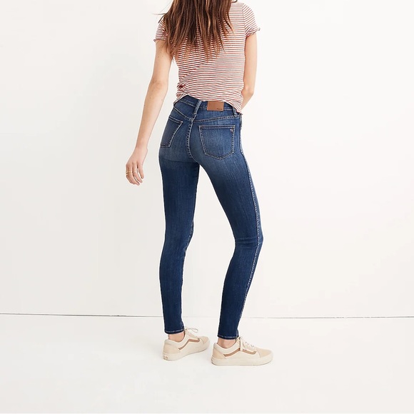 Madewell 10” High-Rise Skinny Jeans in Danny Wash: TENCEL Denim Edition Size 26 - Picture 3 of 8